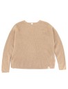 MAGLIONE DONNA SQUADRATO IN 100% LANA DI CAMMELLO