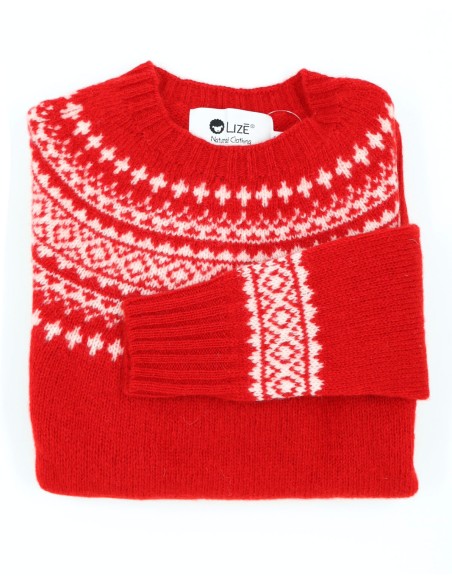 MAGLIONE DONNA IN PURA LANA VERGINE SCOZZESE "YOLK CREW"