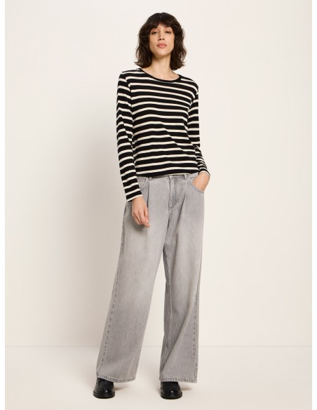 JEANS AMPIO CON PENCES "MARLENE"