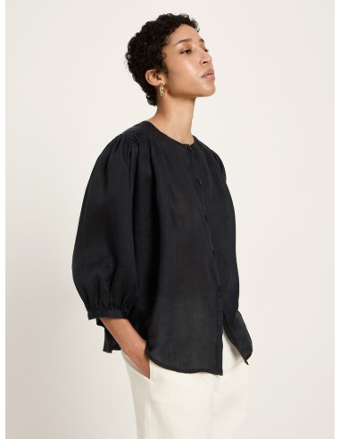 BLUSA A PALLONCINO IN RAMIE