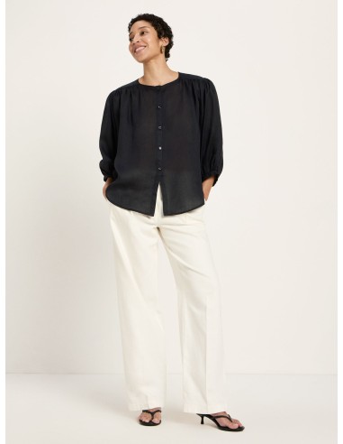 BLUSA A PALLONCINO IN RAMIE