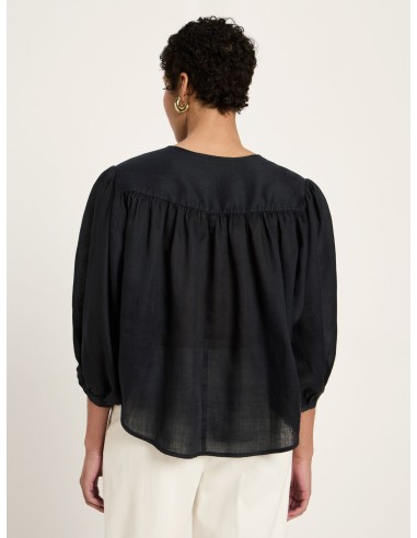 BLUSA A PALLONCINO IN RAMIE