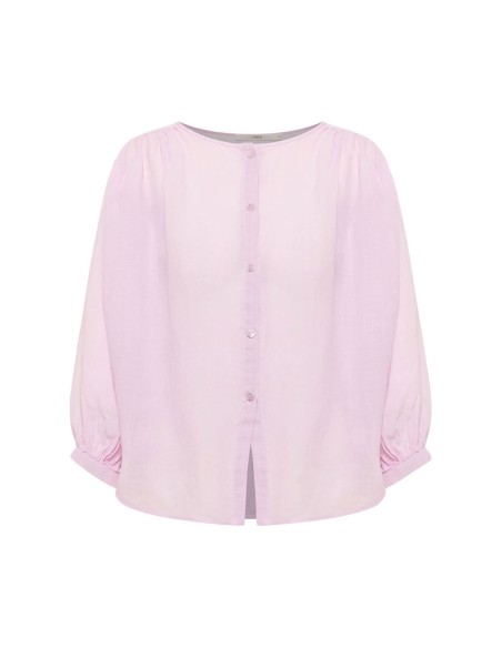 BLUSA A PALLONCINO IN RAMIE