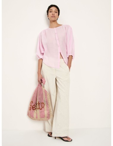 BLUSA A PALLONCINO IN RAMIE