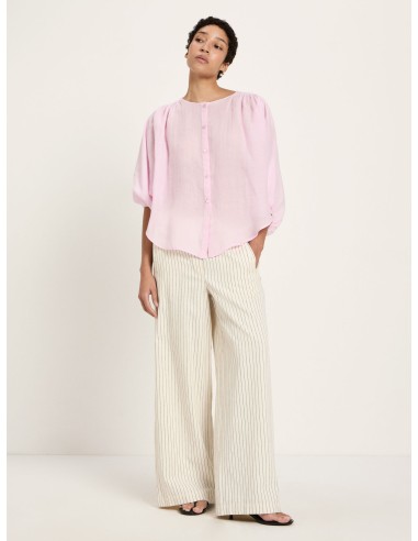 BLUSA A PALLONCINO IN RAMIE