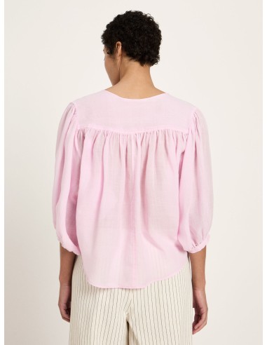 BLUSA A PALLONCINO IN RAMIE