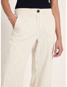 PANTALONE A PALAZZO IN COTONE BIOLOGICO GESSATO 2