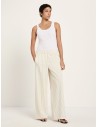 PANTALONE AMPIO CON ELASTICO IN COTONE BIOLOGICO GESSATO