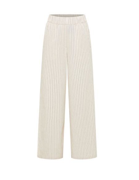 PANTALONE AMPIO CON ELASTICO IN COTONE BIOLOGICO GESSATO