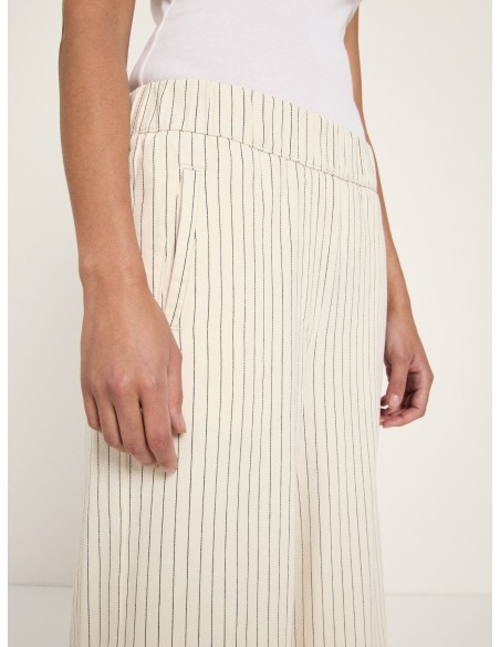 PANTALONE AMPIO CON ELASTICO IN COTONE BIOLOGICO GESSATO
