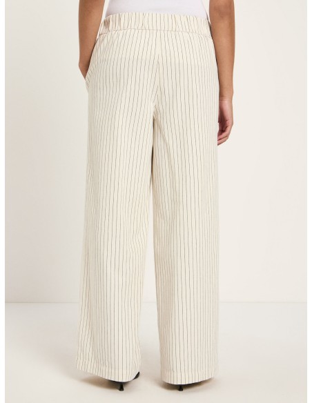 PANTALONE AMPIO CON ELASTICO IN COTONE BIOLOGICO GESSATO