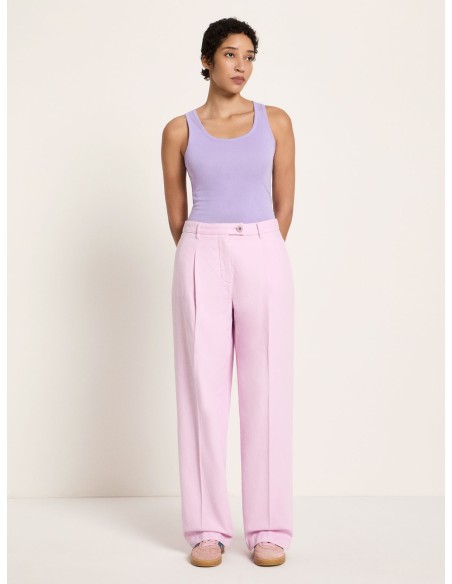 PANTALONE CON PENCES IN COTONE BIOLOGICO