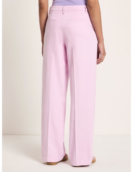 PANTALONE CON PENCES IN COTONE BIOLOGICO