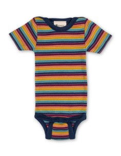 BODY IN LANA-SETA MANICA CORTA - ARCOBALENO