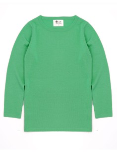 CASHMIRETTA KIDS MANICA LUNGA IN SETA E CASHMERE  - SMERALDO