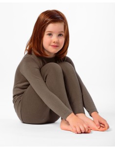LEGGINGS CASMIRETTI KIDS IN SETA E CASHMERE - LICHENE