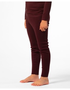 LEGGINGS CASMIRETTI KIDS IN SETA E CASHMERE - MARRONE