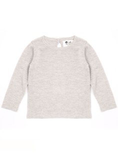 CASHMIRETTA BABY MANICA LUNGA IN SETA E CASHMERE . - GRIGIO