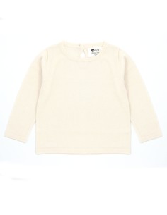 CASHMIRETTA BABY MANICA LUNGA IN SETA E CASHMERE . - BIANCO