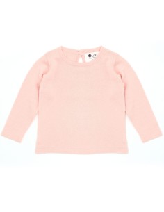 CASHMIRETTA BABY MANICA LUNGA IN SETA E CASHMERE . - ROSA...