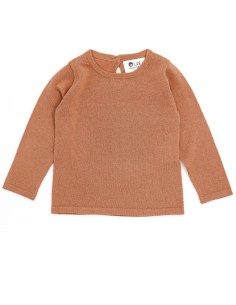 CASHMIRETTA BABY MANICA LUNGA IN SETA E CASHMERE . - MOCHA 2