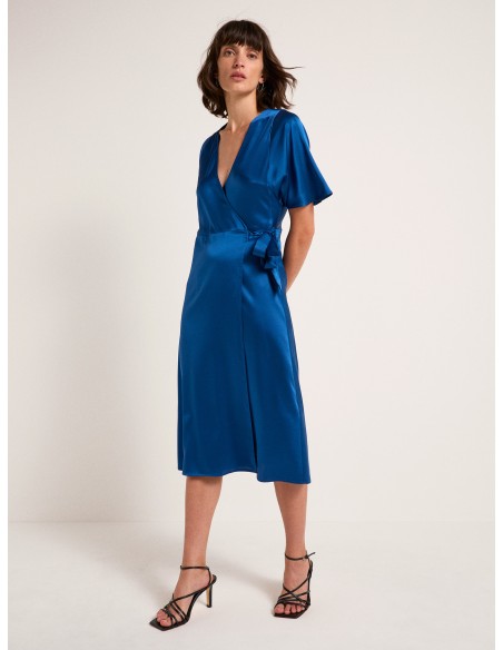 ABITO WRAP IN  SETA SATIN 