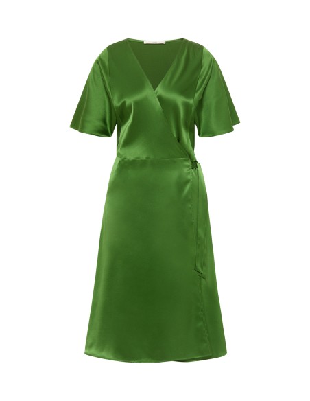 ABITO WRAP IN  SETA SATIN 