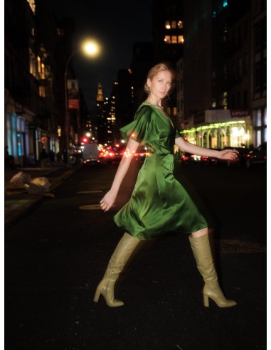 ABITO WRAP IN  SETA SATIN 