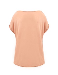 MAXI T-SHIRT  IN 100% LANA MERINO "PORTO" - ALBICOCCA 2