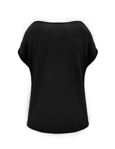 MAXI T-SHIRT  IN 100% LANA MERINO "PORTO" - NERO 2