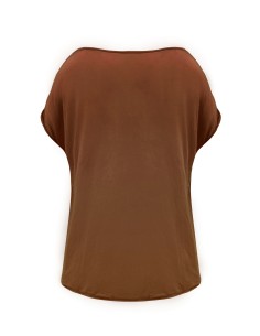 MAXI T-SHIRT  IN 100% LANA MERINO "PORTO" - TERRACOTTA 2