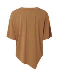 T-SHIRT ASIMMETRICA IN MODAL "ARIA" - TERRACOTTA