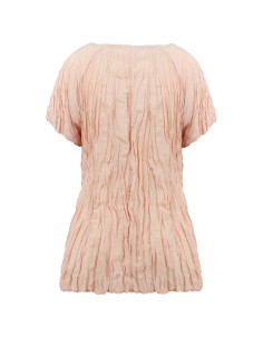 T-SHIRT IN 100% SETA INCRESPATA "KITTY" - ALBICOCCA 2