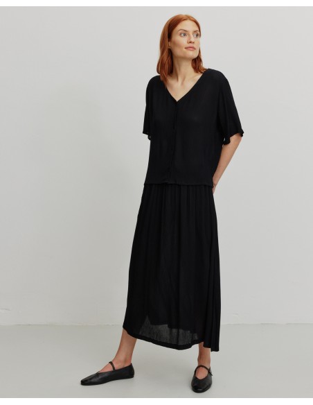 CAMICETTA INCRESPATA IN ECOVISCOSA LENZING ECOVERO "SPIREA"