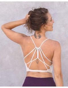 TOP YOGA IN COTONE BIOLOGICO "CAROLINA" - BIANCO 2
