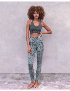 LEGGINGS YOGA ALLOVER IN COTONE BIOLOGICO "SUSAN" 2