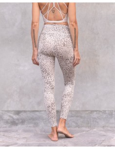 LEGGINGS YOGA ALLOVER IN COTONE BIOLOGICO "SUSAN" - CREMA 2
