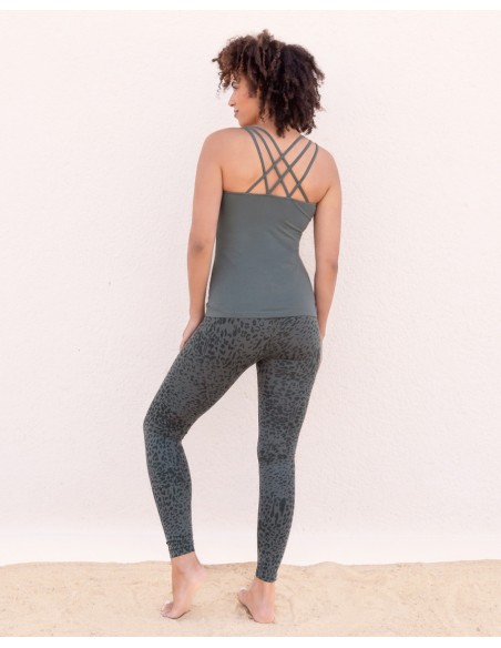 LEGGINGS YOGA ALLOVER IN COTONE BIOLOGICO "SUSAN"