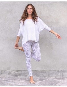 LEGGINGS YOGA ALLOVER IN COTONE BIOLOGICO "TOSCA" 2