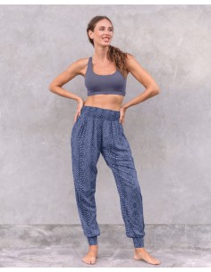 PANTALONE JOGA IN ECOVISCOSA "ANANDA" - BLU
