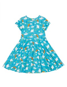 ABITO MANICA CORTA "SKATER" - ACQUA 2