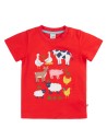 T-SHIRT IN COTONE BIOLOGICO CON APPLICAZIONI "FARM"