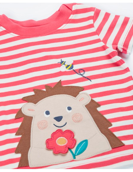 T-SHIRT A RIGHE IN COTONE BIOLOGICO "RICCIO"