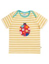 T-SHIRT A RIGHE IN COTONE BIOLOGICO "COCCINELLA"