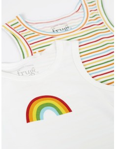 2-PACK CANOTTA IN COTONE BIOLOGICO "VARLIE" - ARCOBALENO 2