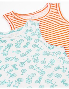 2-PACK CANOTTA IN COTONE BIOLOGICO "VARLIE" - ARANCIO 2