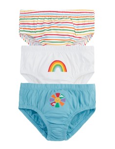 3-PACK SLIP BIMBO IN COTONE BIOLOGICO "HARISON" - ARCOBALENO