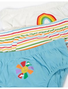 3-PACK SLIP BIMBO IN COTONE BIOLOGICO "HARISON" - ARCOBALENO 2