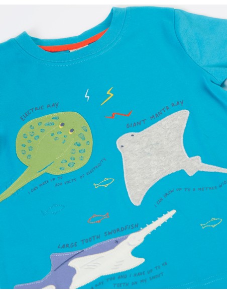 T-SHIRT IN COTONE BIOLOGICO "TROPICAL SEA"