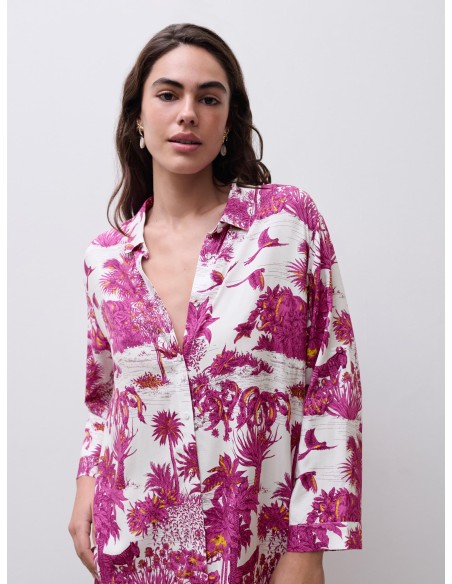 CAMICIA COPRICOSTUME BEACHWEAR "SAUVAGE"